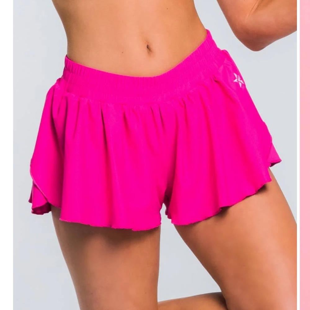 Rebel flowy athletic shorts in hyper pink